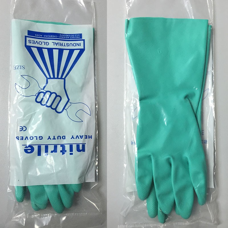 Nitrile Mechanic Glove - 8 adet/4 çift yağ geçirmez uzun