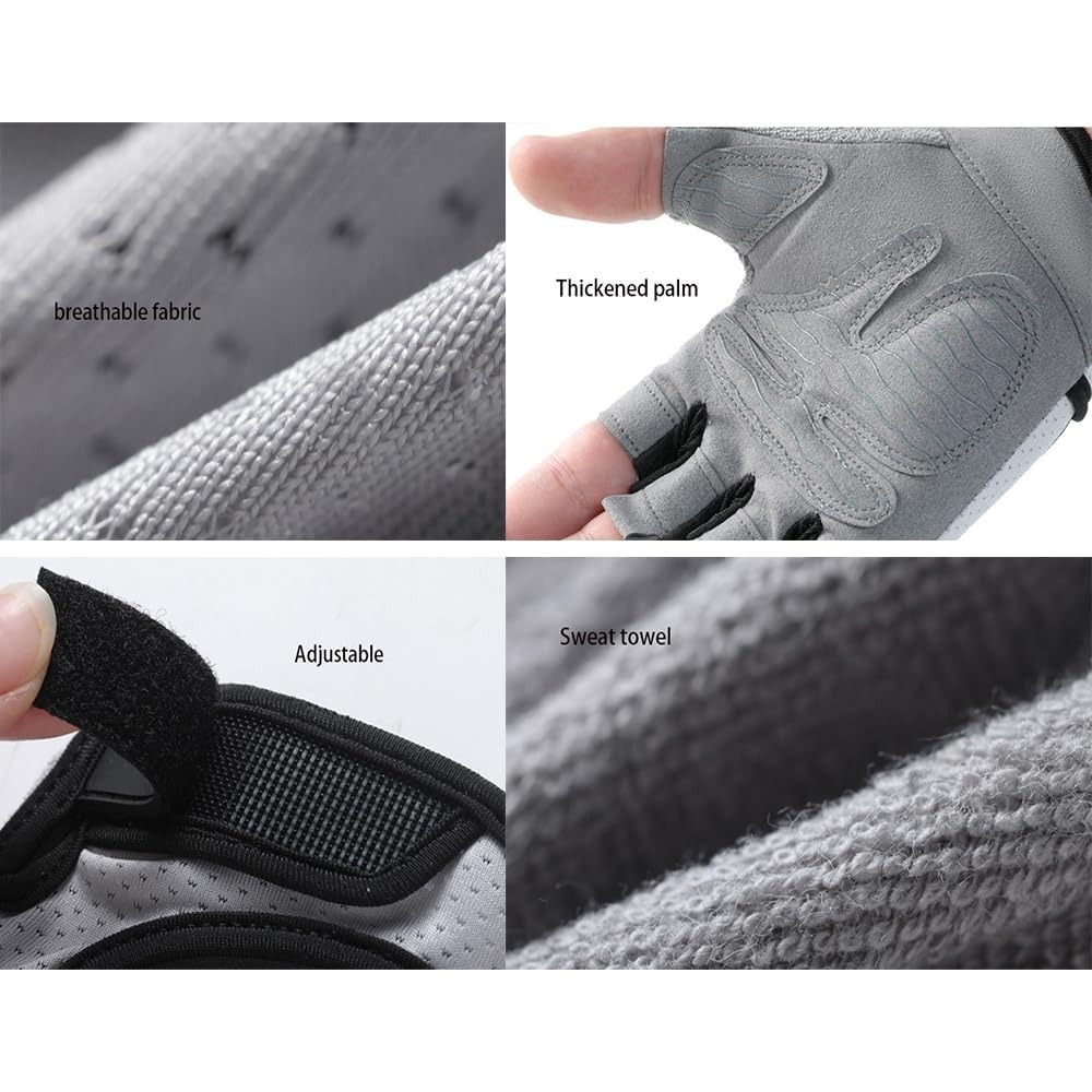 Cycling Glove Padded - Kadınlar için Parmaksız Egzersiz Eldivenleri Hafif