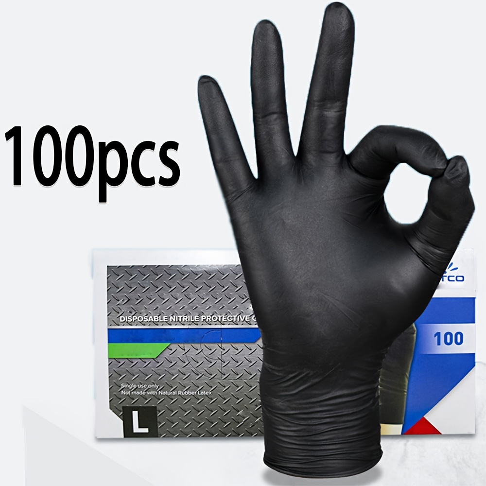 Nitrile Mechanic Glove - Siyah Tek Kullanımlık Nitril Eldivenler Kalınlaştırılmış