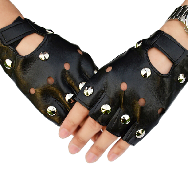 Leather Driving Glove - Moda dans motosiklet perçinler damızlık eldiven