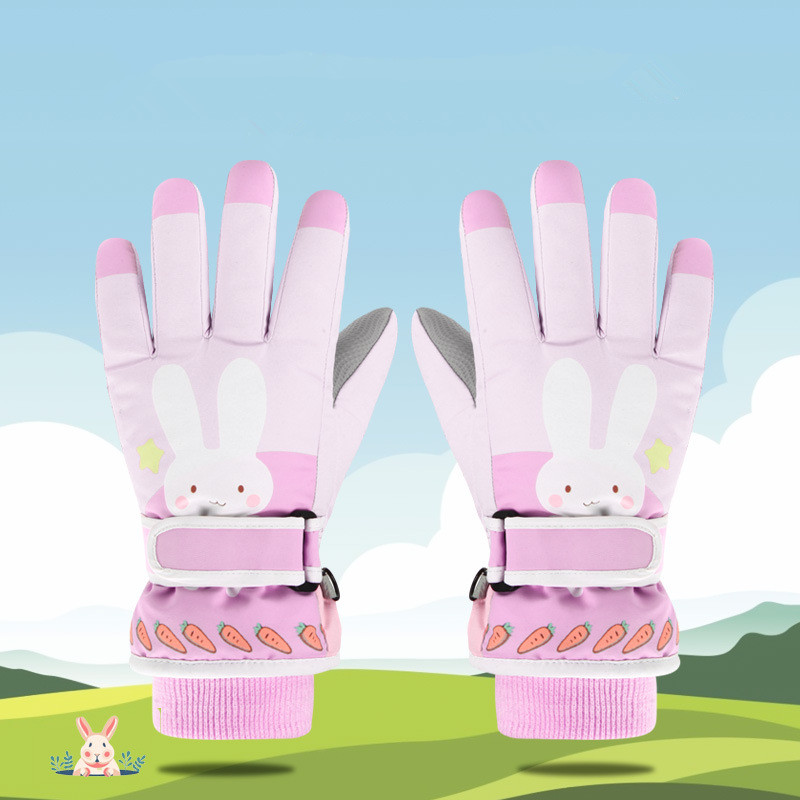 Winter Glove Insulated - Çocuklar Kış Kar Kayak Eldivenleri, Su