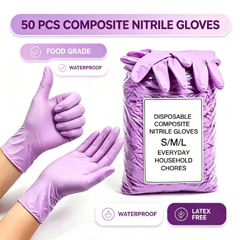 Exam Glove Nitrile - 50 Adet Nitril Muayene Eldiveni Tek