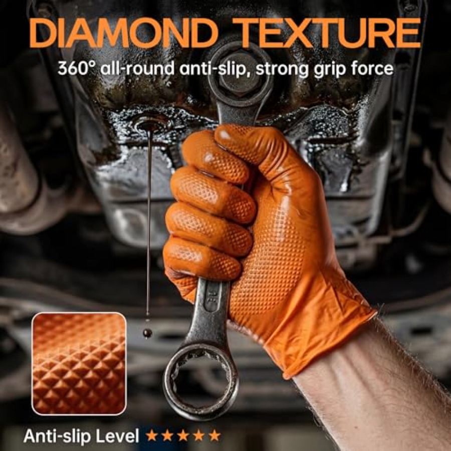 AĞIR HİZMET TİPİ 8 Mil Turuncu - Nitrile Mechanic Glove incelemesi ve fiyatı