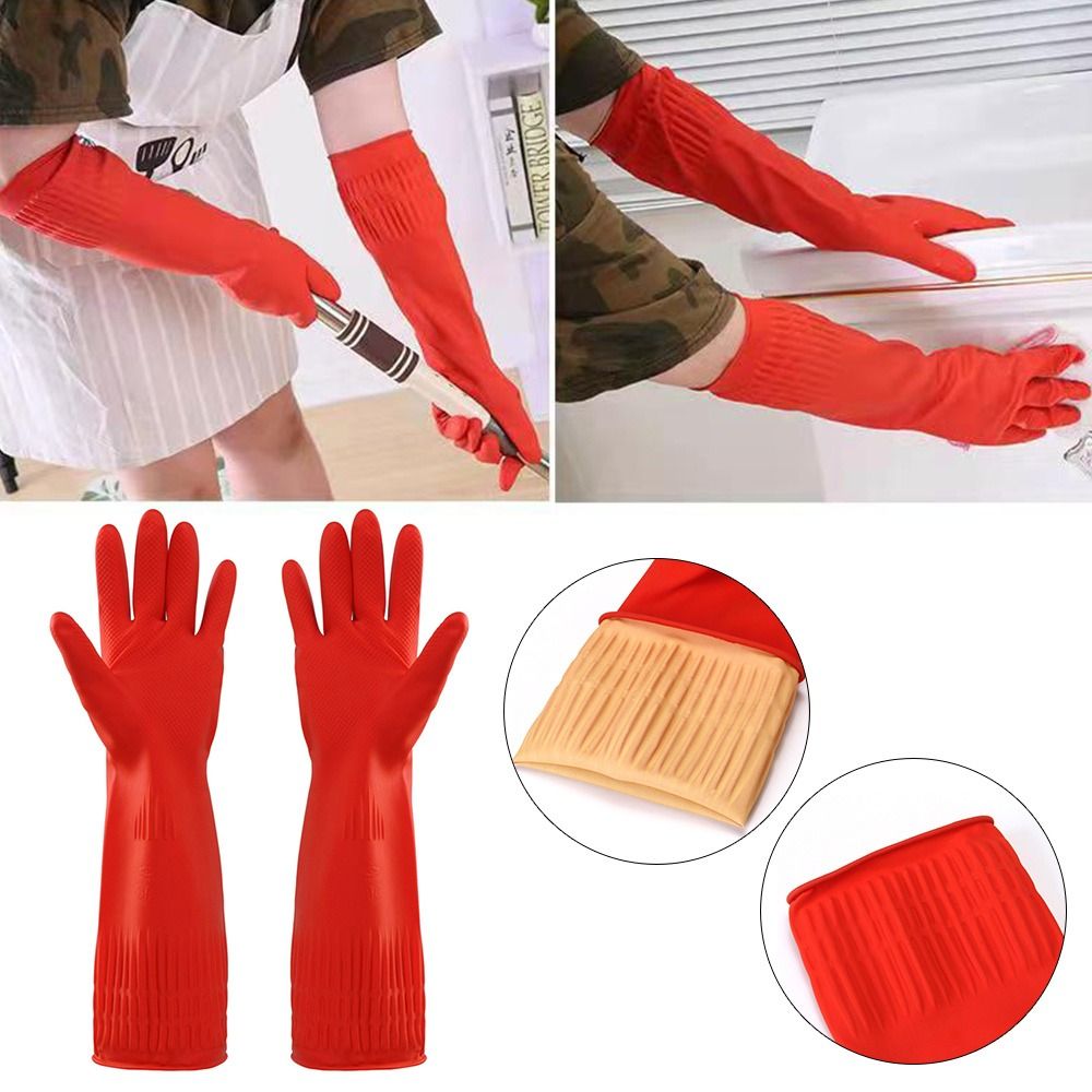 Ekstra uzun manşetleri ile 1 ç - Dish Glove Rubber incelemesi ve fiyatı