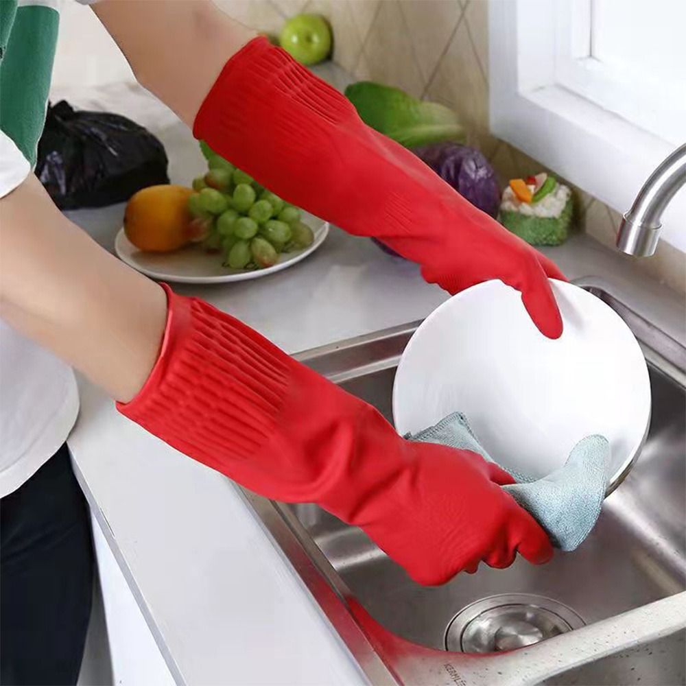 Ekstra uzun manşetleri ile 1 ç - Dish Glove Rubber incelemesi ve fiyatı